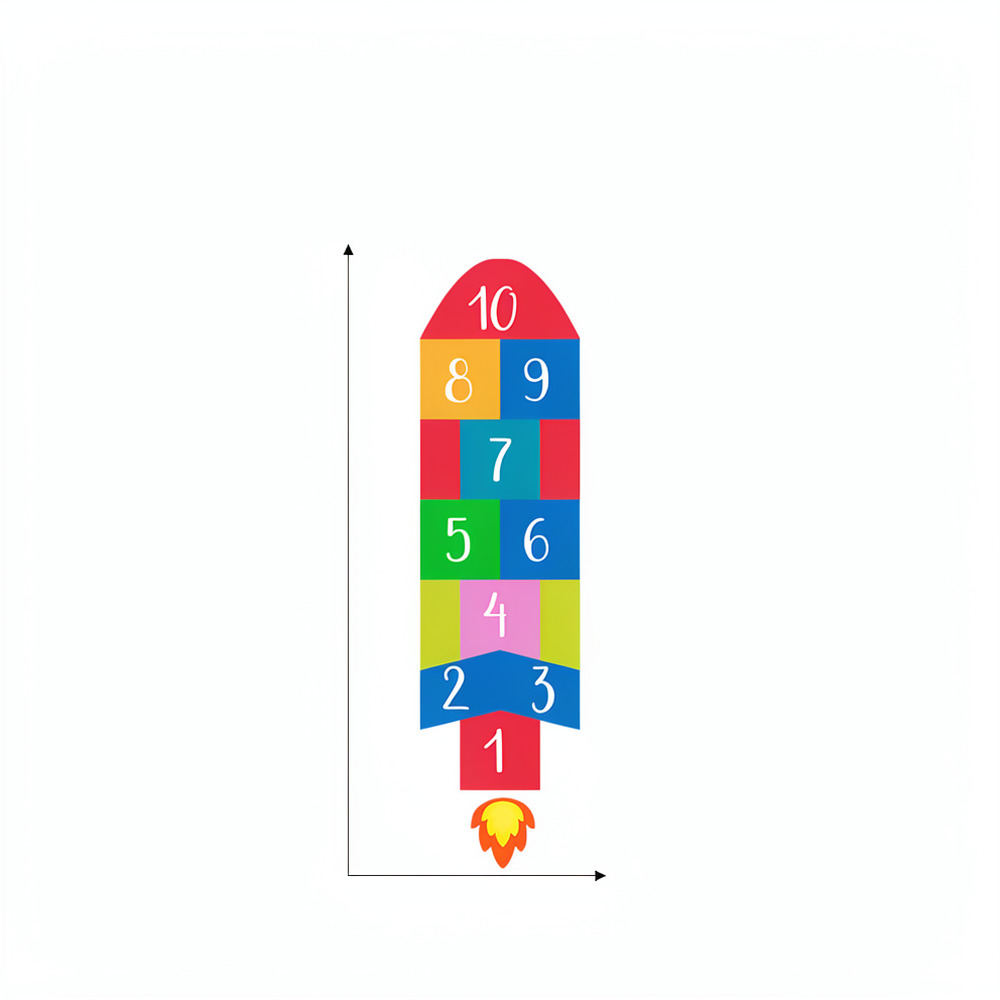 Kids Education Activities - Kreatywna naklejka ścienna z motywem rakiety