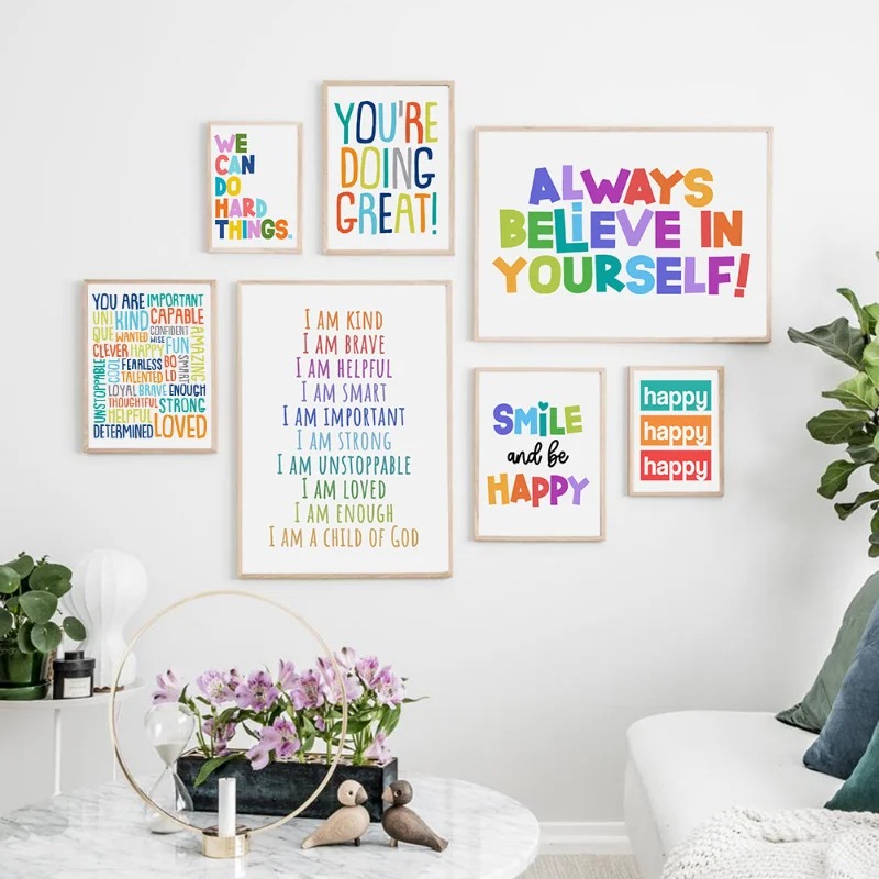 Pozytywny obraz na ścianę do k – Kids Education Motivation recenzja i cena